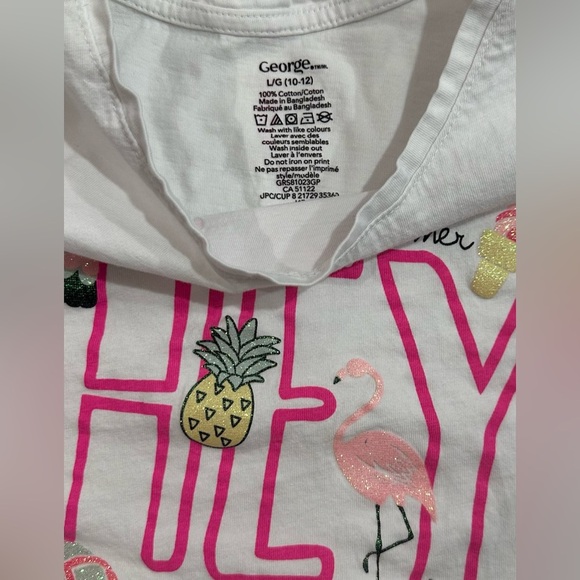 đGeorge: Girls Short Sleeve Shirt -Size Lđ - Picture 3 of 4